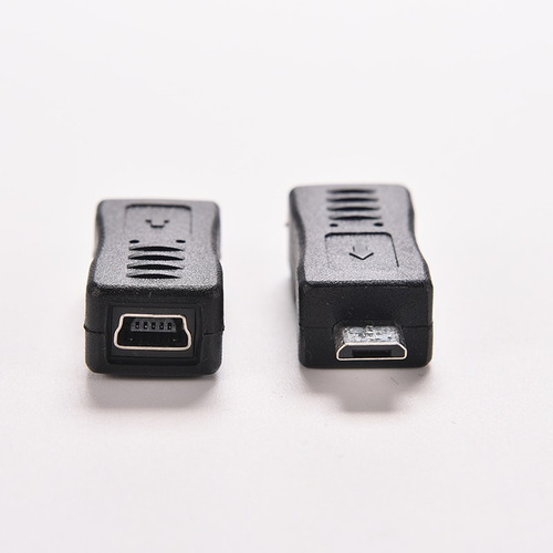 Par De Adaptadores Microusb V8 Hembra A Miniusb V3 Macho