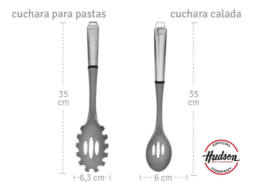 Set 6 Utensilios Hudson Nylon Y Acero