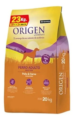 Alimento Balanceado Origen By Company Adulto 20+3 Kg Gratis