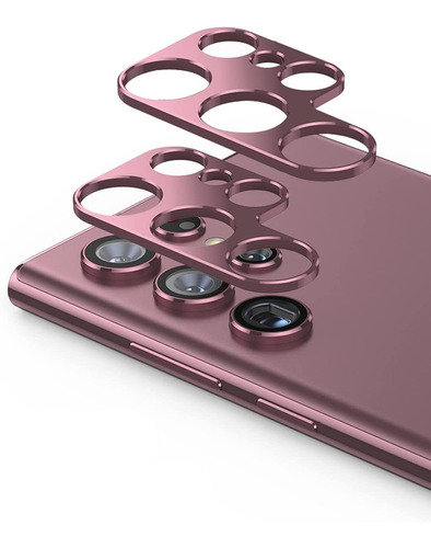 2 Protectores De Lente Para Samsung Galaxy S22 Ultra - Rosa