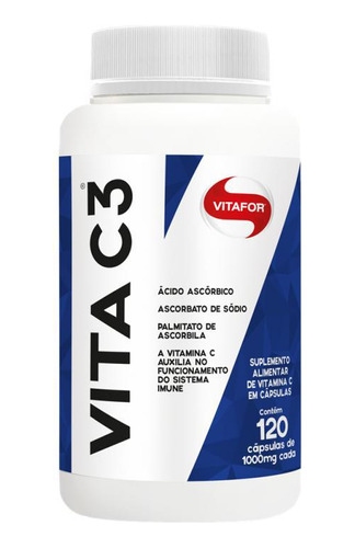 Vita C3 Vitamina C 1000mg Vitafor 120 Cápsulas