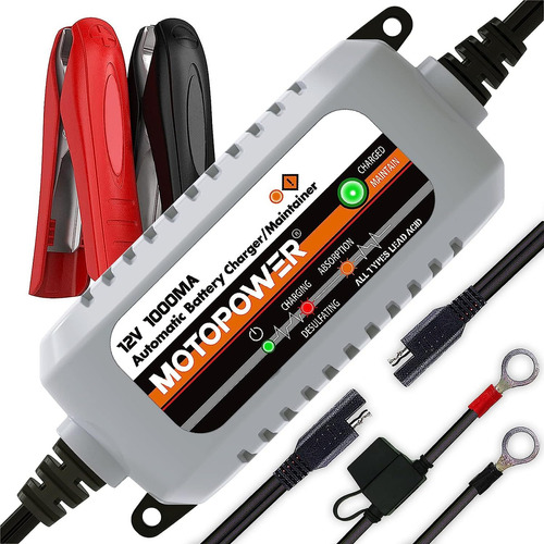 Motopower Mp00205b 12v 1000ma Cargador Automático