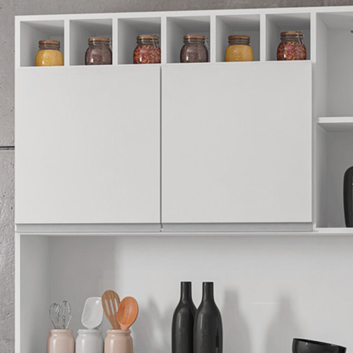 Kit Cozinhapacta 130cm 6 Pta 1 Gaveta Alice Branco - Ajl