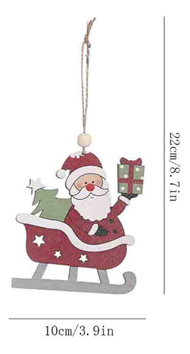 Bolígrafo De Esquí Con Colgante De Madera Y Christmas Orname