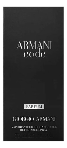 Armani Code Parfum Perfume Masculino Edp 75ml Selo Adipec
