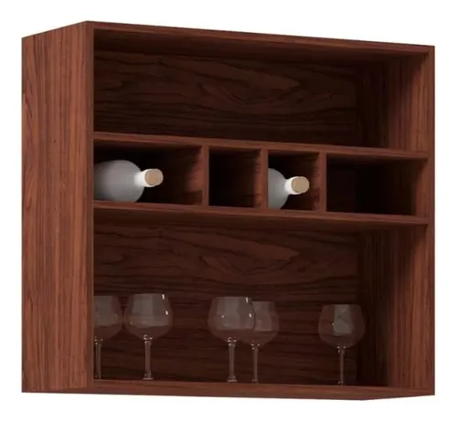 Mueble Gabinete Aéreo 80 Con Puerta Basculante Con Vidrio
