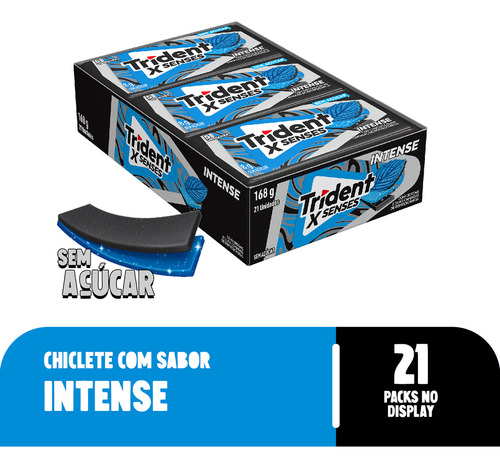 Chiclete Trident X Senses Intense 21 Unidades 168g