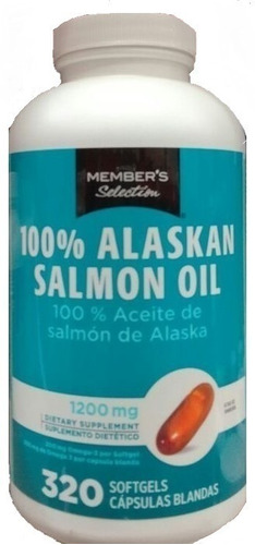 Aceite De Salmón 1200 Mg Member's Selection 320 Cápsulas 