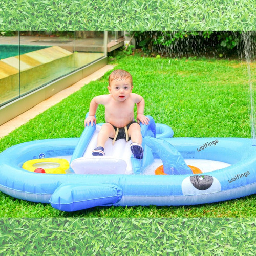 Pileta Inflable Infantil Con Tobogan Juego Bebe Niños Verano