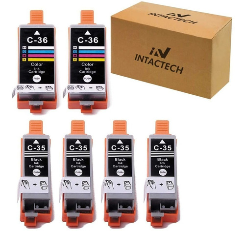 6 Cartuchos Pgi-35 Cli-3 Canon Pixma Ip110 Ip100 Mini260 