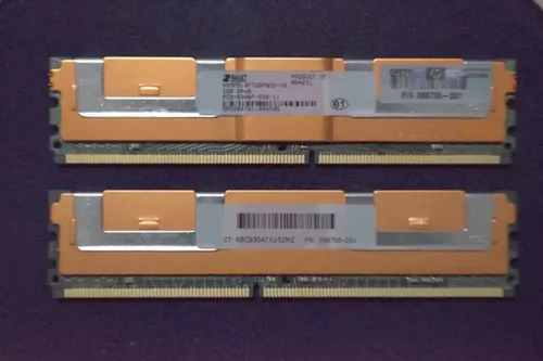 5x Memória Hp 1gb Pc2-5300f Ddr2 398706-251 Ecc (5gb)