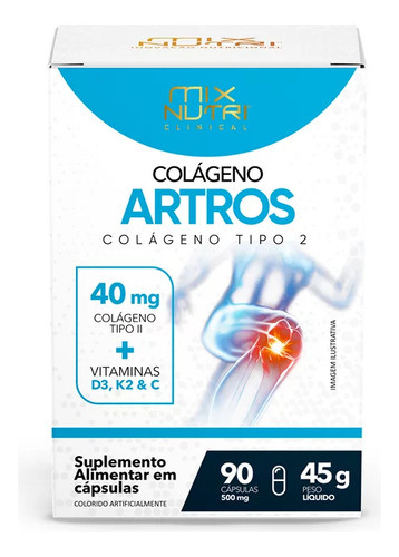 Colágeno Tipo2 + Vitamina D3 K2 C Mix Nutri Colartros 90 Cap