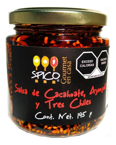 Salsa De Cacahuate, Ajonjolí Y Tres Chiles Spico Gourmet