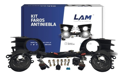 Kit Faros Auxiliares Renault Megane 2 05/- Con Rejillas Lam