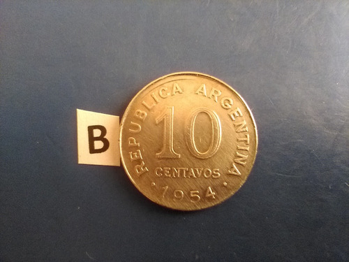 Monedas Argentinas 10 Centavos Año 1954 Gral S.martin