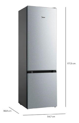 Midea Mdrb369fge50 259 Lts Frío Directo Light Silver