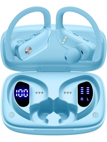 Audífonos Inalámbricos Bluetooth Bmani T16 Color Azul Claro