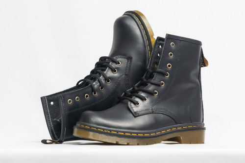 Botas Tipo Martens Negro Mate