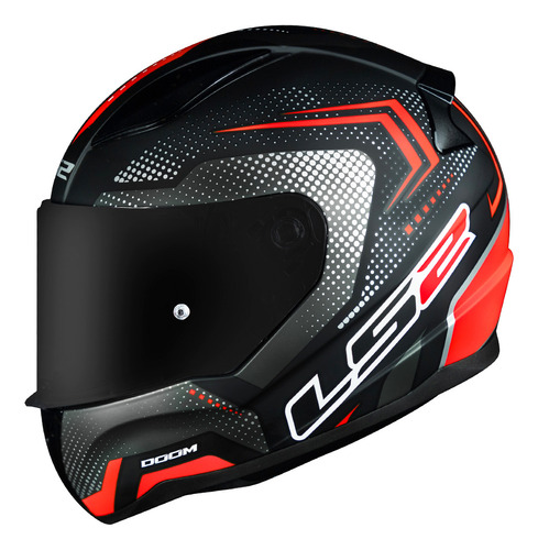 Capacete Ls2 Ff353 Rapid Doom Vermelho/preto-fosco Nf