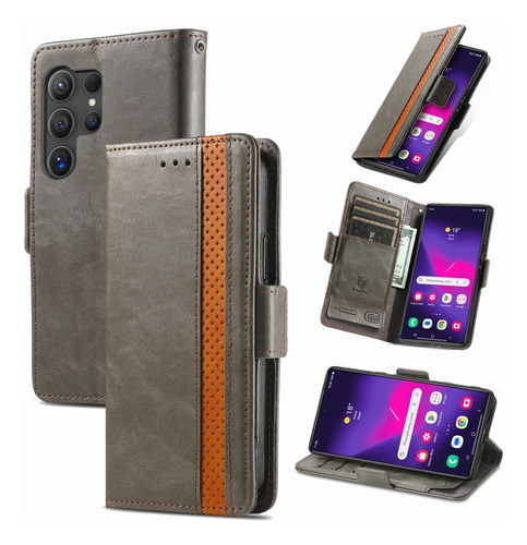 Funda De Con Doble Hebilla Magnética Para Samsung