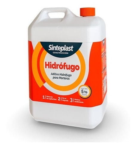 Hidrofugo Sinteplast | Aditivo Hidrofugo Para Morteros | 5kg