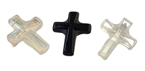 Separador Conector Cruz De Cristal 35x22mm Bisuteria 6 Pzs