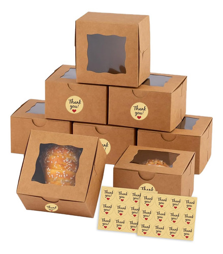 Aisey Cajas De Panaderia Marrones, Cajas De Galletas Pequena