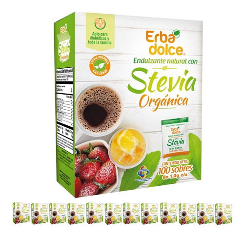 Stevia Orgánica X 100 Sobres - Unidad a $155