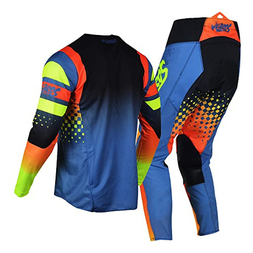 Conjunto De Jersey Y Pantalón Willbros Para -azul Naranja Am