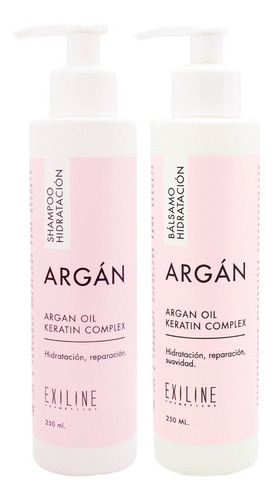 Exiline Argán Shampoo + Enjuague Hidratación X 250ml 6c
