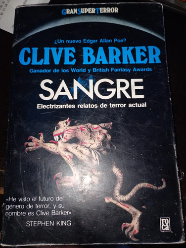 Libro Sangre Clive Barker (Usado)