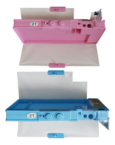 Pack Estuche Lápices, Saca Punta Con Clave 2 Diseños Niñ@s.