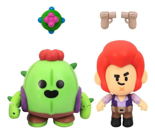 Set De Lucha Brawl Stars Spike & Colt Pistols Cactus Fighter