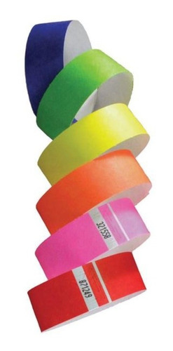 Pulseras Precintos De Papel Tyvek Lisas Eventos X 1000 U