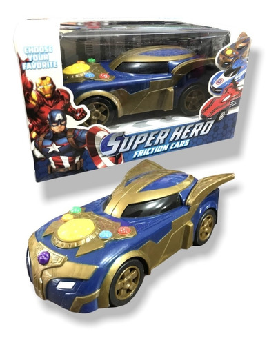  Auto A Friccion Car Super Heroes  Araña Capitan 