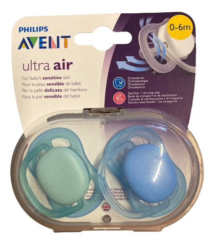 Set 2 Chupetes Avent Ultra Air 0-6m 