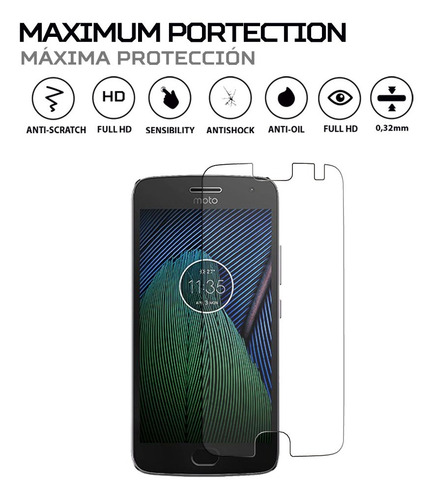 Protector Mica Pantalla Para Motorola Moto G5 Plus