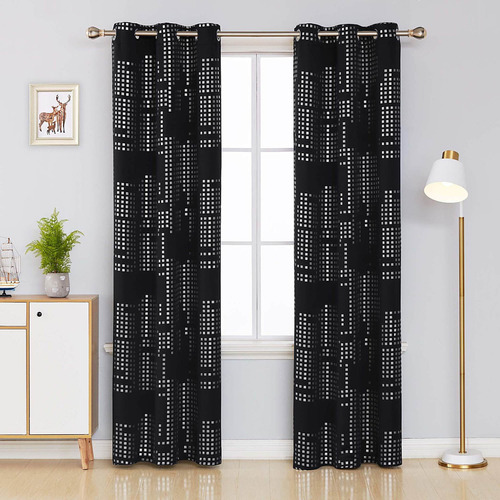 Decorative Blackout Curtains Room Darkening Thermal Ins...