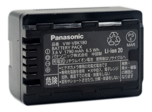 Nueva Genuina Original Panasonic Vw-vbk180 Batería Para Hdc-