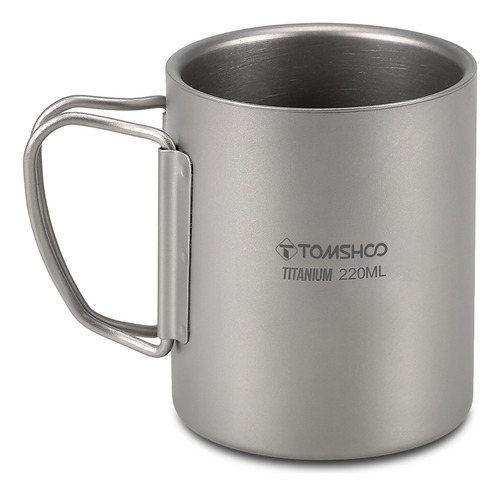 Taza Doble De Titanio Para Té Tomshoo, 220/350/450/600 Ml