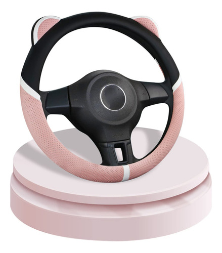 Funda Para Volante De Automóvil De Gato Lindo Rosa Para Muje