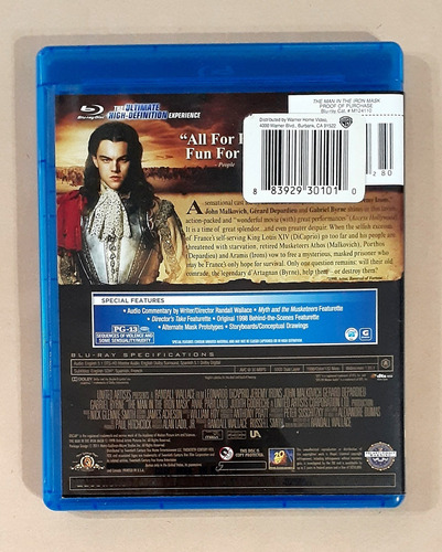 El Hombre De La Máscara De Hierro ( 1998 ) Blu-ray Original