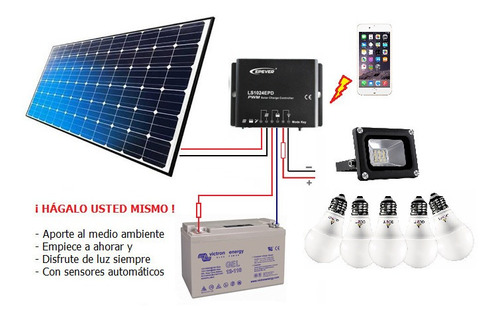Imagen 1 de 8 de ¡ Fácil Hágalo Usted Mismo! Kit Planta Energía Solar Luz Led