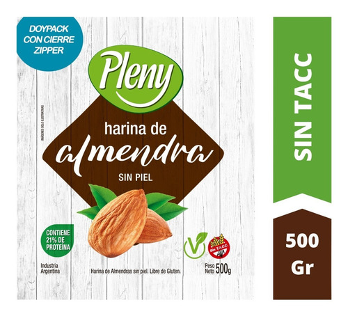 Harina De Almendras S/ Piel X 500 G-libre De Gluten Sin Tacc
