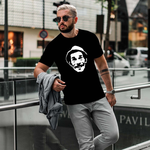 Imagen 4 de 5 de Remera Negra Don Ramon Chavo Hombre Mujer Algodón Peinado