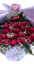 Comprar Ramo De 24 Rosas. Flores A Domicilio Envío De Flores 