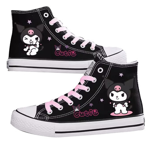 L Zapatos Altos De Lona Sanrio Hello Kitty Kuromi