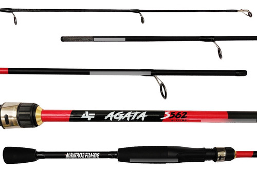 Imagem 2 de 9 de 2 Varas Carbono Molinete Ágata S562 6-12lb 1,68m Albatroz