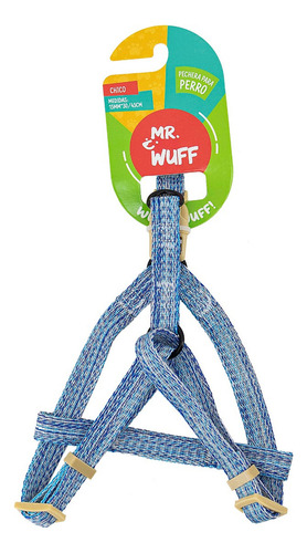 Pechera Arnes De Seguridad Para Perros Resistente Mr Wuff Azul S