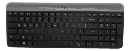Kit Teclado E Mouse Sem Fio Logitech Mk470 Slim Preto Cinza